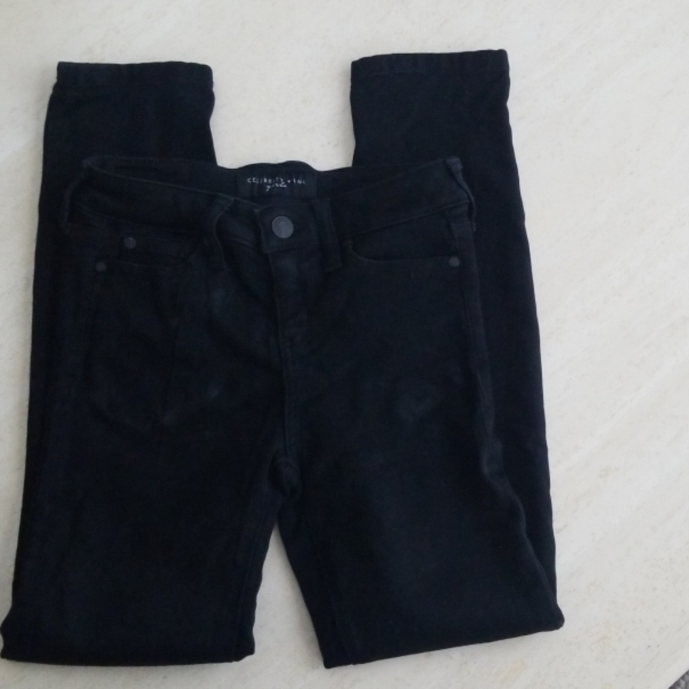 Celebrity Pink Girls Black Jeggings Size 10